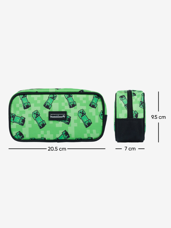 BAAGL  Zeleni školski set - pernica, torba Baagl Minecraft 2 Creeper