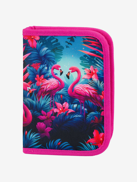 BAAGL  Baagl ružičasta jednoslojna školska pernica Flamingos
