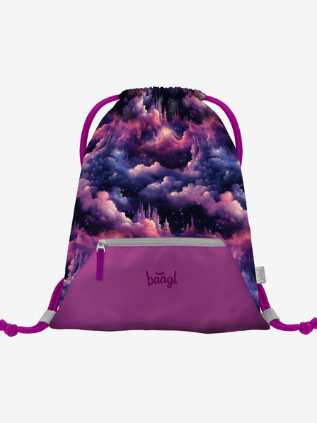 BAAGL  Ljubičasta torba s džepom Baagl Unicorn Kingdom