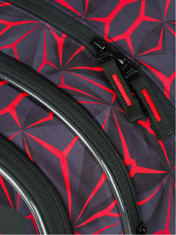 BAAGL  Crni školski ruksak Baagl Core Red Polygon