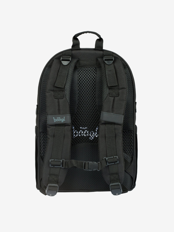 BAAGL  Sivi školski set - ruksak, pernica, torba Baagl Skate Darkness