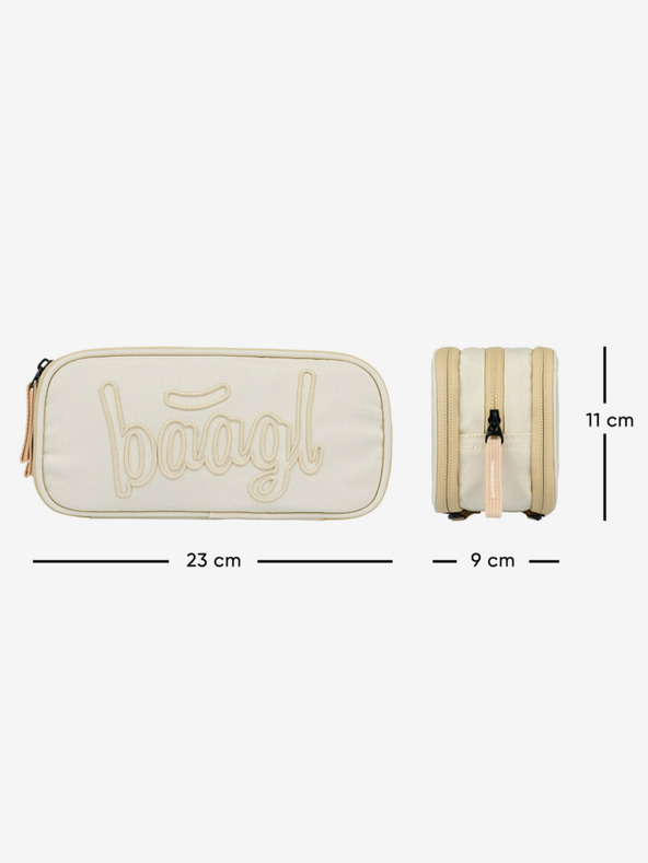 BAAGL  Bež školski set - ruksak, pernica, torba Baagl Coolmate Beige