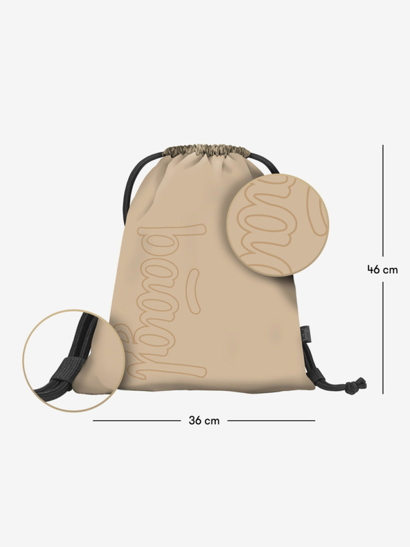 BAAGL  Bež školski set - ruksak, pernica, torba Baagl Coolmate Beige