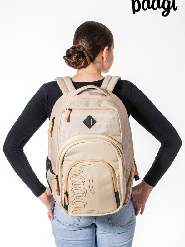BAAGL  Bež školski set - ruksak, pernica, torba Baagl Coolmate Beige
