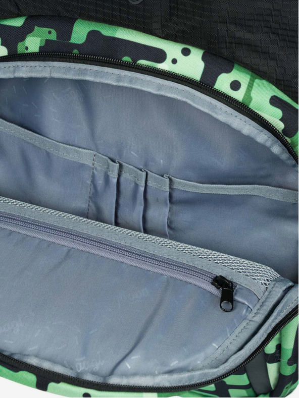 BAAGL  Crni školski set - ruksak, pernica, torba Baagl Coolmate Green