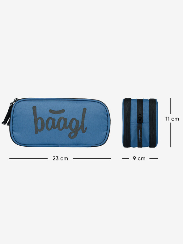 BAAGL  Plavi školski set - ruksak, pernica, torba Baagl Coolmate Ocean Blue
