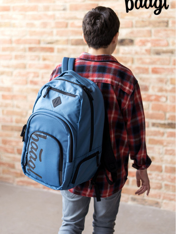 BAAGL  Plavi školski set - ruksak, pernica, torba Baagl Coolmate Ocean Blue