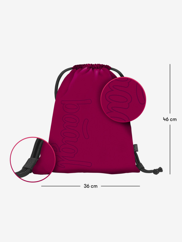 BAAGL  Crveni školski set - ruksak, pernica, torba Baagl Coolmate Ruby