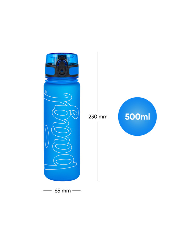 BAAGL  Plava boca za piće s tritan logom - plava, 500 ml Baagl