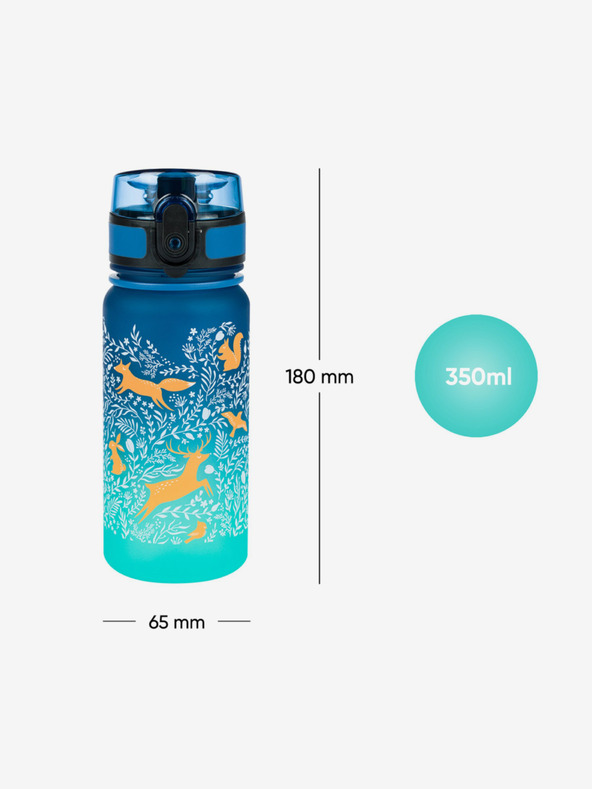 BAAGL  Plava boca za piće od tritana gradient forest, 350 ml Baagl