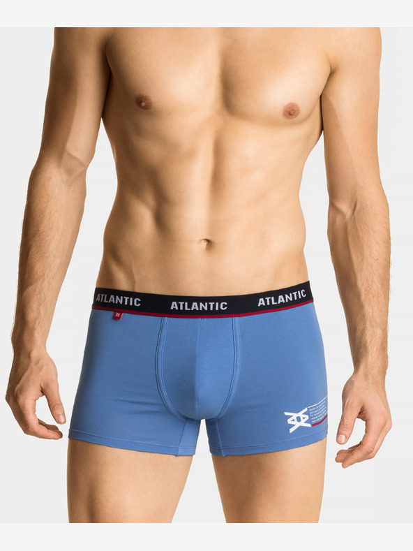 Atlantic 3-PACK Muške bokserice ATLANTIC - tamno plava, plava, tamno plava