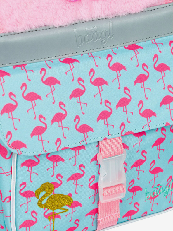 BAAGL  Ružičasta školska torba Zippy Baagl Flamingo