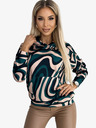 numoco Kangaroo sweatshirt - zeleno-bež vuna Numoco