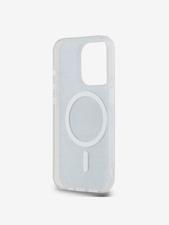 DKNY PC/TPU ponavljajući uzorak Tonal Stripe Magsafe stražnja maska ​​za iPhone 13 Pro Max crna DKNY