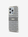 DKNY PC/TPU ponovljeni uzorak Tonal Stripe Magsafe stražnja maska ​​za iPhone 14 Pro Max bež DKNY