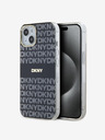 DKNY PC/TPU ponavljajući uzorak Tonal Stripe Magsafe stražnja maska ​​za iPhone 14 crna DKNY