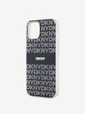 DKNY PC/TPU ponavljajući uzorak Tonal Stripe Magsafe stražnja maska ​​za iPhone 14 crna DKNY