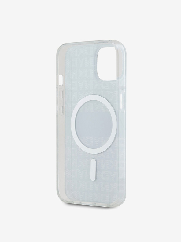 DKNY PC/TPU ponavljajući uzorak Tonal Stripe Magsafe stražnja maska ​​za iPhone 14 crna DKNY
