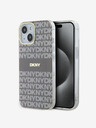 DKNY PC/TPU ponovljeni uzorak Tonal Stripe Magsafe stražnja maska ​​za iPhone 15 bež DKNY