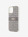 DKNY PC/TPU ponovljeni uzorak Tonal Stripe Magsafe stražnja maska ​​za iPhone 15 bež DKNY
