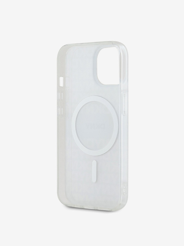 DKNY PC/TPU ponovljeni uzorak Tonal Stripe Magsafe stražnja maska ​​za iPhone 15 bež DKNY
