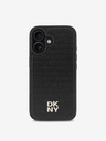 DKNY DKNY PU kožna ponovljena šara logotipa MagSafe stražnja maska ​​za iPhone 16 Plus crna