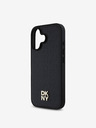 DKNY DKNY PU kožna ponovljena šara logotipa MagSafe stražnja maska ​​za iPhone 16 Plus crna