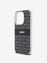 DKNY PC/TPU ponavljajući uzorak Tonal Stripe Magsafe stražnja maska ​​za iPhone 14 Pro crna DKNY