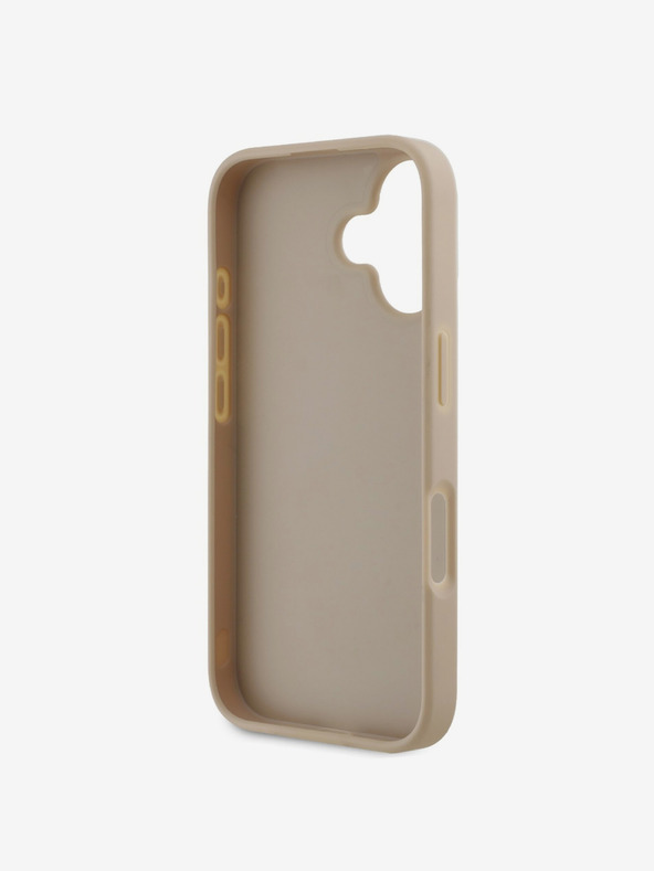 DKNY DKNY PU kožna stražnja maska ​​s kariranim uzorkom i prugama za iPhone 16, ružičasta