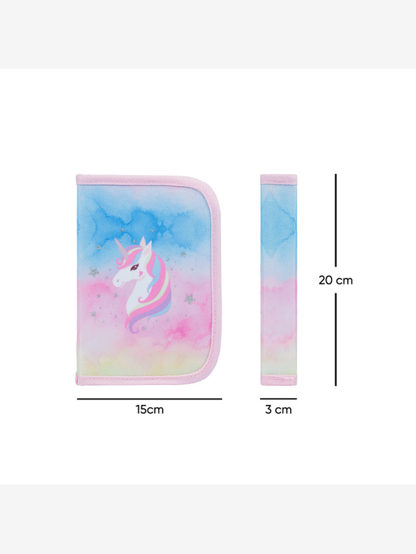 BAAGL  BAAGL jednoslojna pernica Rainbow Unicorn