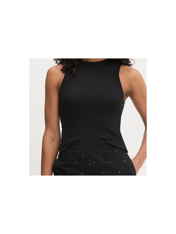 Guess Jeans Ženska crna majica bez rukava Guess jeans