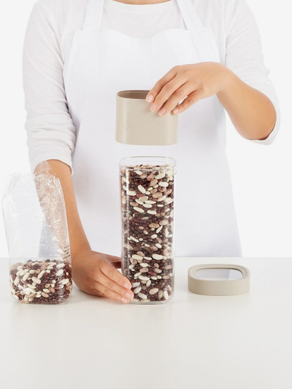 Lékué Set od tri posude za pohranu suhe hrane u svijetloplavom Lékué Flip Storage Setu