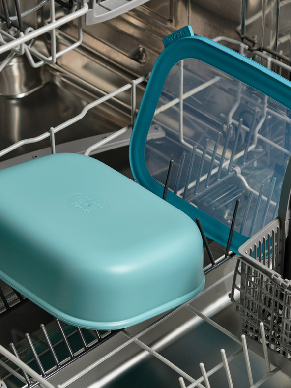 Mepal Svijetloplavi set posuda Mepal Cirqula Rectangular 750 + 1500 + 3000 ml