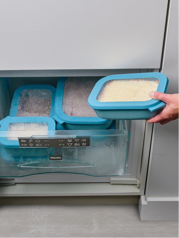 Mepal Svijetloplavi set posuda Mepal Cirqula Rectangular 750 + 1500 + 3000 ml