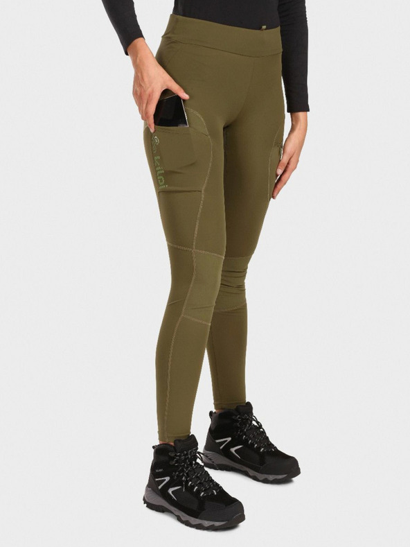 Kilpi Kilpi MOUNTERIA ženske kaki tajice za outdoor