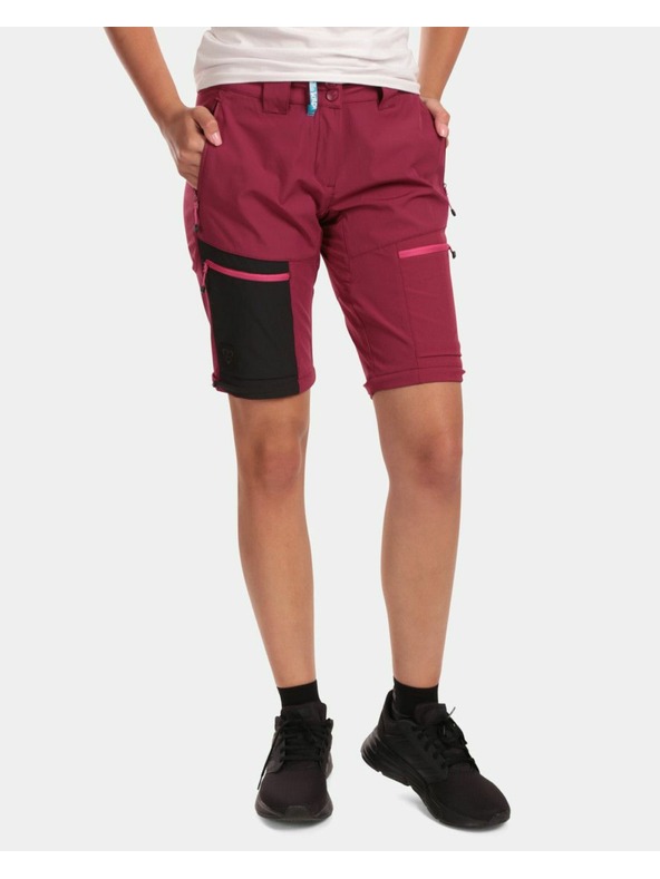 Kilpi Ženske vanjske hlače na skidanje Kilpi HOSIO-W Tamno crvene