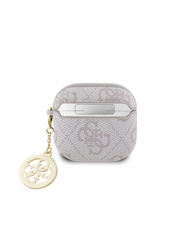 Guess Guess 4G Script PC/PU Charm Futrola za AirPods 4 Roza
