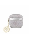 Guess Guess 4G Script PC/PU Charm Futrola za AirPods 4 Roza