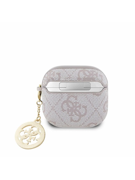 Guess Guess 4G Script PC/PU Charm Futrola za AirPods 4 Roza