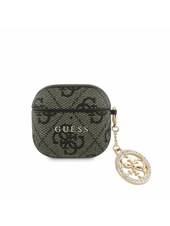 Guess Guess 4G Script PC/PU Charm Futrola za AirPods 4 Smeđa