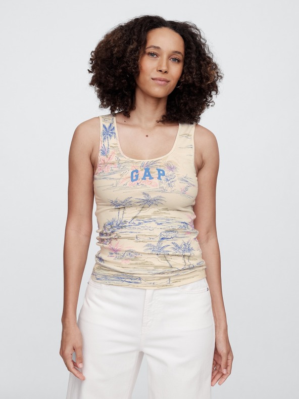 GAP Rebrasta majica bez rukava s logom GAP