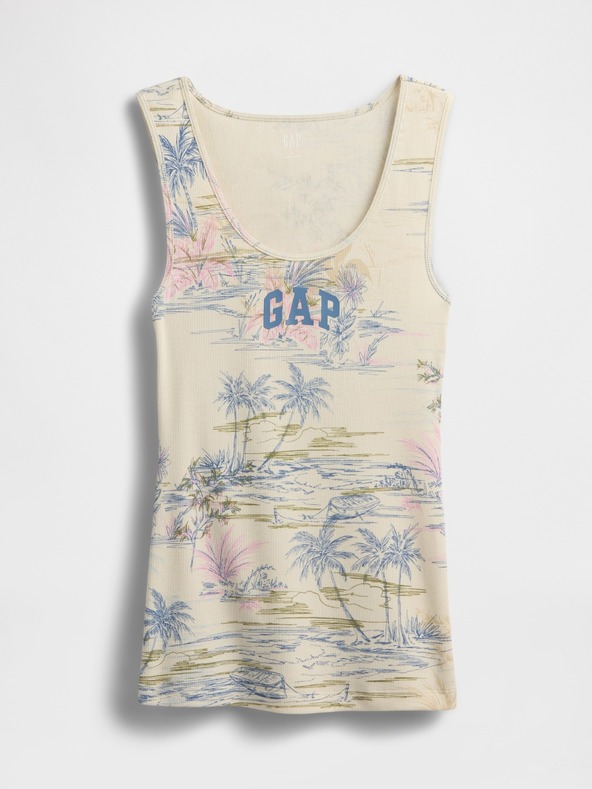 GAP Rebrasta majica bez rukava s logom GAP