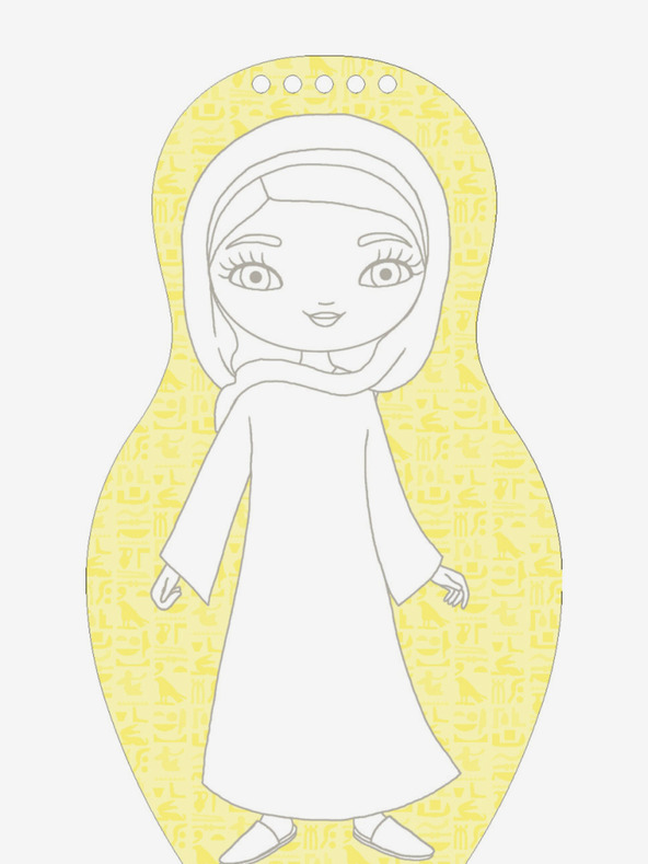 ELLA & MAX Oblačimo egipatske lutke FARAH - Bojanke