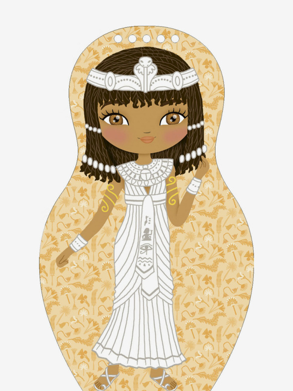 ELLA & MAX Oblačimo egipatske lutke FARAH - Bojanke