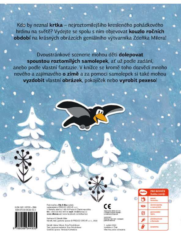 ELLA & MAX KRTEK i ZIMA - Knjiga naljepnica