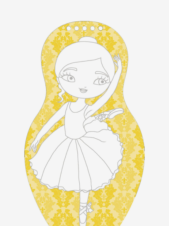 ELLA & MAX Oblačimo balerinke EMMA – Bojanka