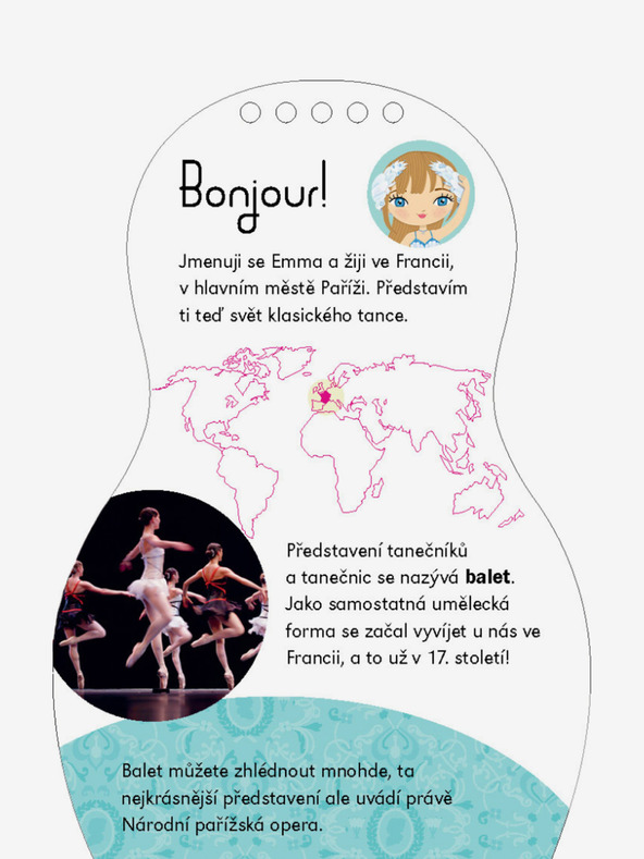 ELLA & MAX Oblačimo balerinke EMMA – Bojanka