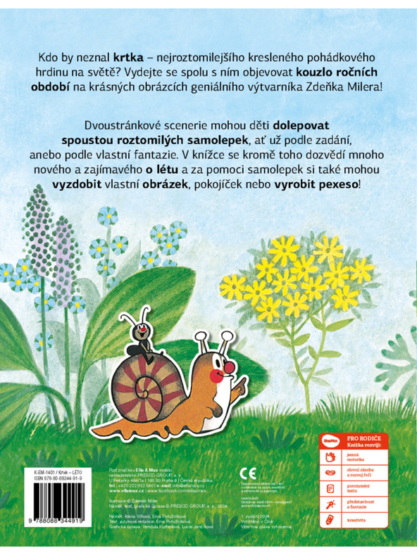 ELLA & MAX KRTEK i LJETO - Knjiga naljepnica