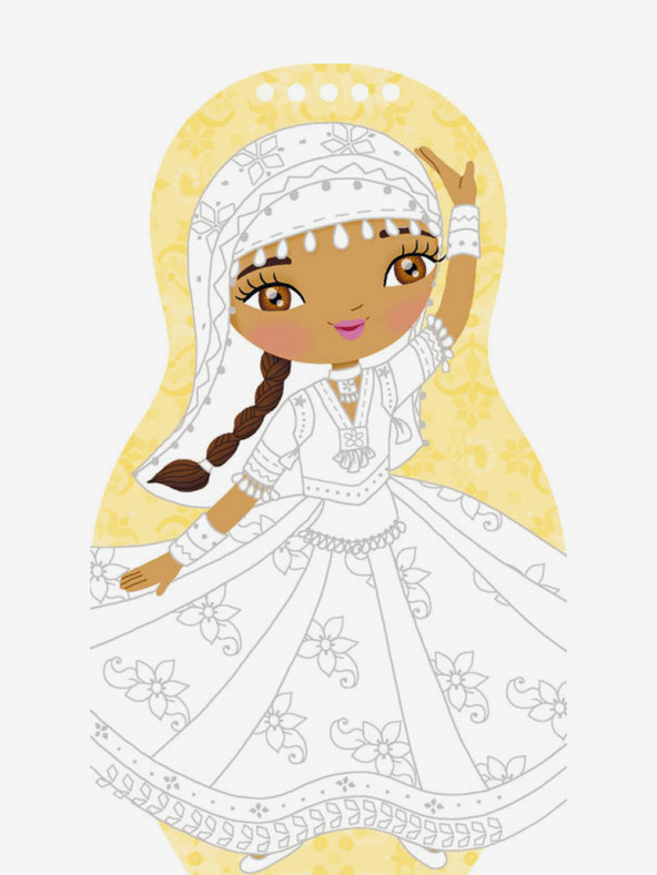 ELLA & MAX Oblačimo PLESAČE iz cijelog svijeta - Stranice za bojanje