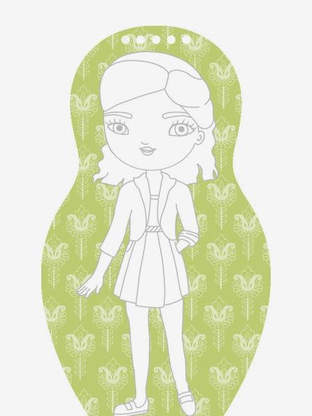 ELLA & MAX Oblačimo moravske lutke NATÁLKA - Bojanke